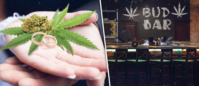 Bud-Bars und Weed-Hochzeiten. Cannabis mit Stil.